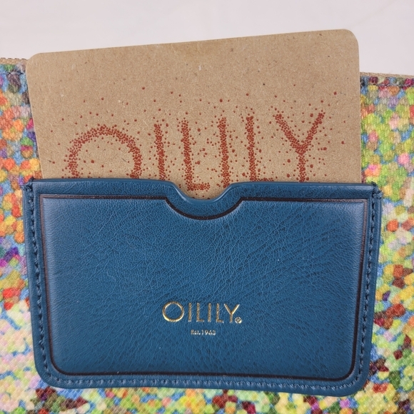 Oilily multi color artsy canvas bag  tan adjustable canvas strap blue pocket OS - Picture 6 of 16